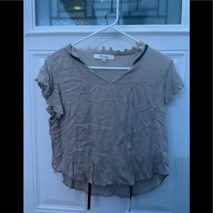 Brown sheer crop top